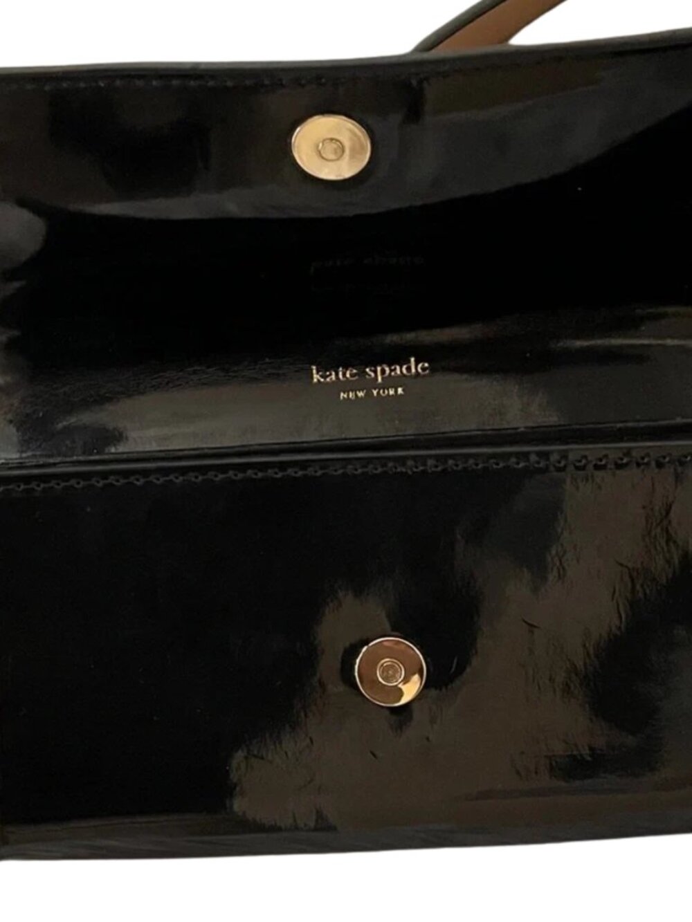 Kate Spade New York Belt Bag Adjustable Patent Leather Black S/M - Picture 4 of 6
